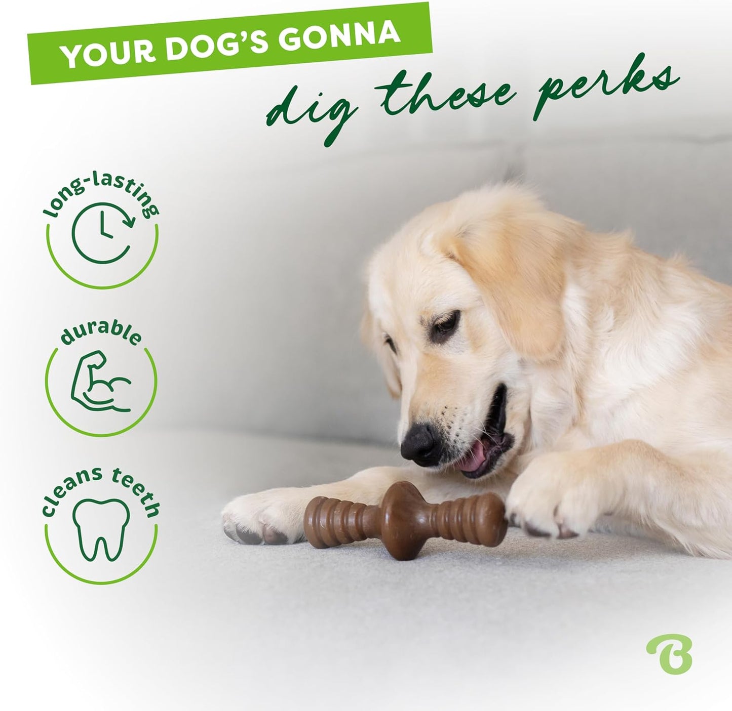 Zaggler Rolling Dog Chew Toy for Aggressive Chewers, Real Chicken, Made in USA, Medium