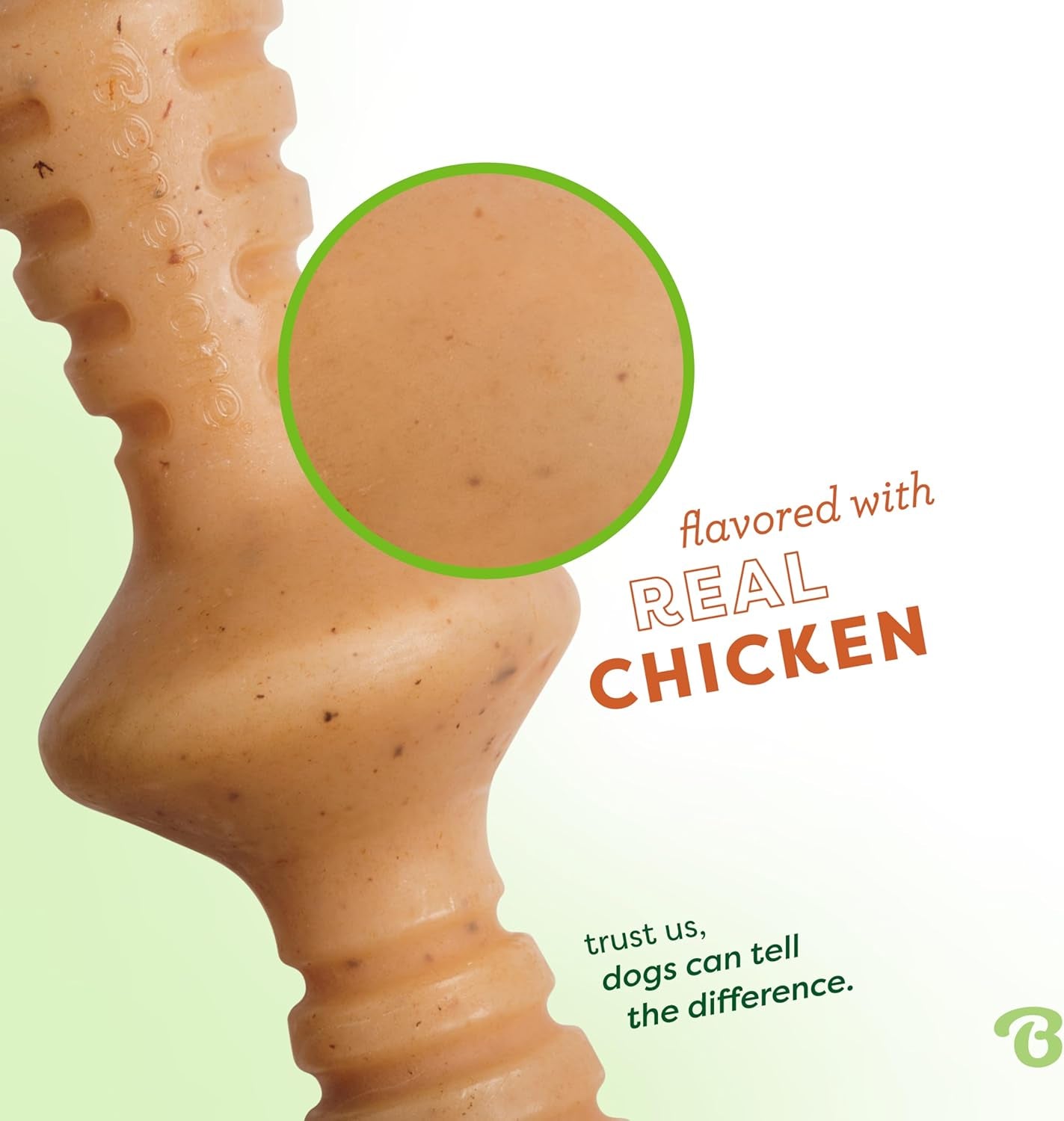 Zaggler Rolling Dog Chew Toy for Aggressive Chewers, Real Chicken, Made in USA, Medium