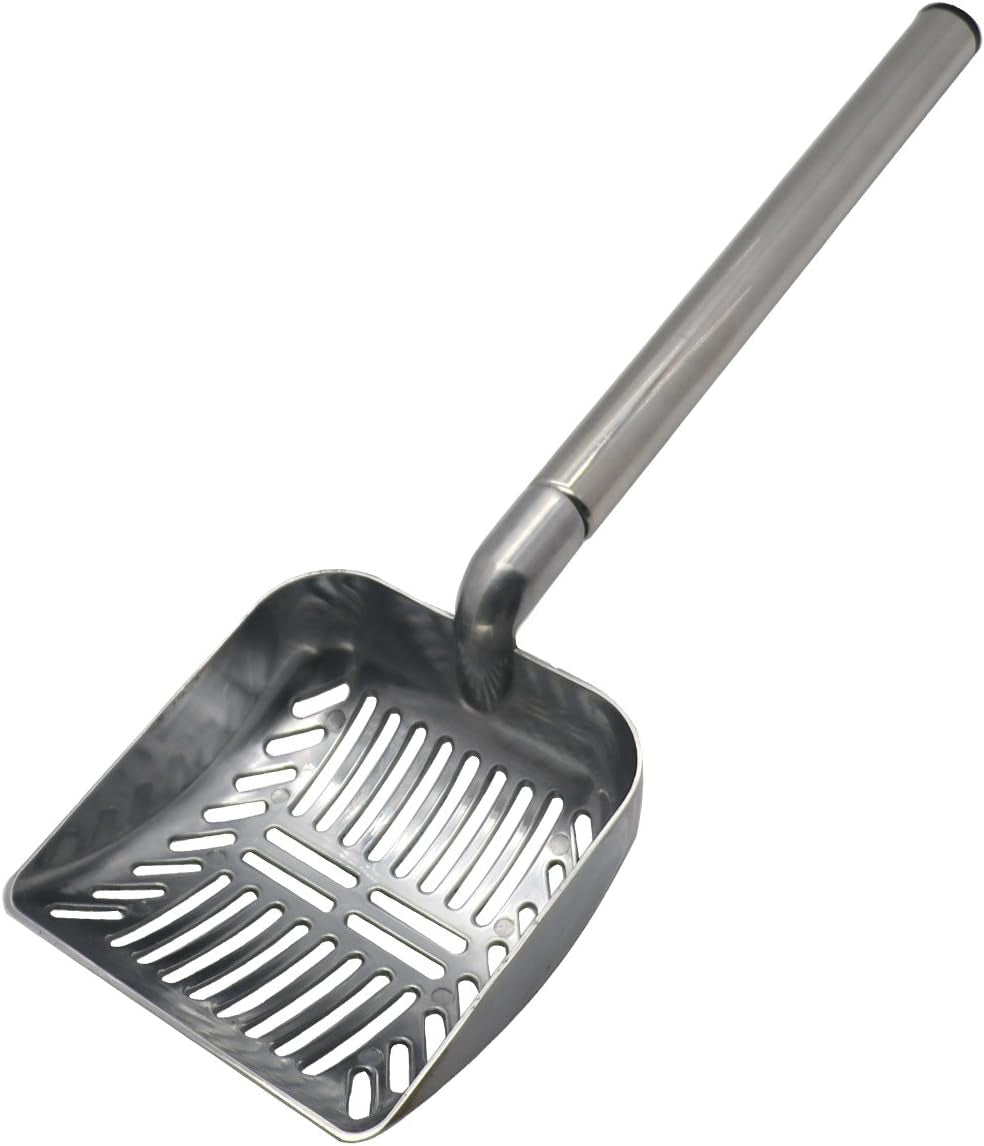 Stainless Steel Cat Litter Scoop 23 Inches Telescoping Litter Scoop with Long Handle Perfect Scooper for Cats and Dogs