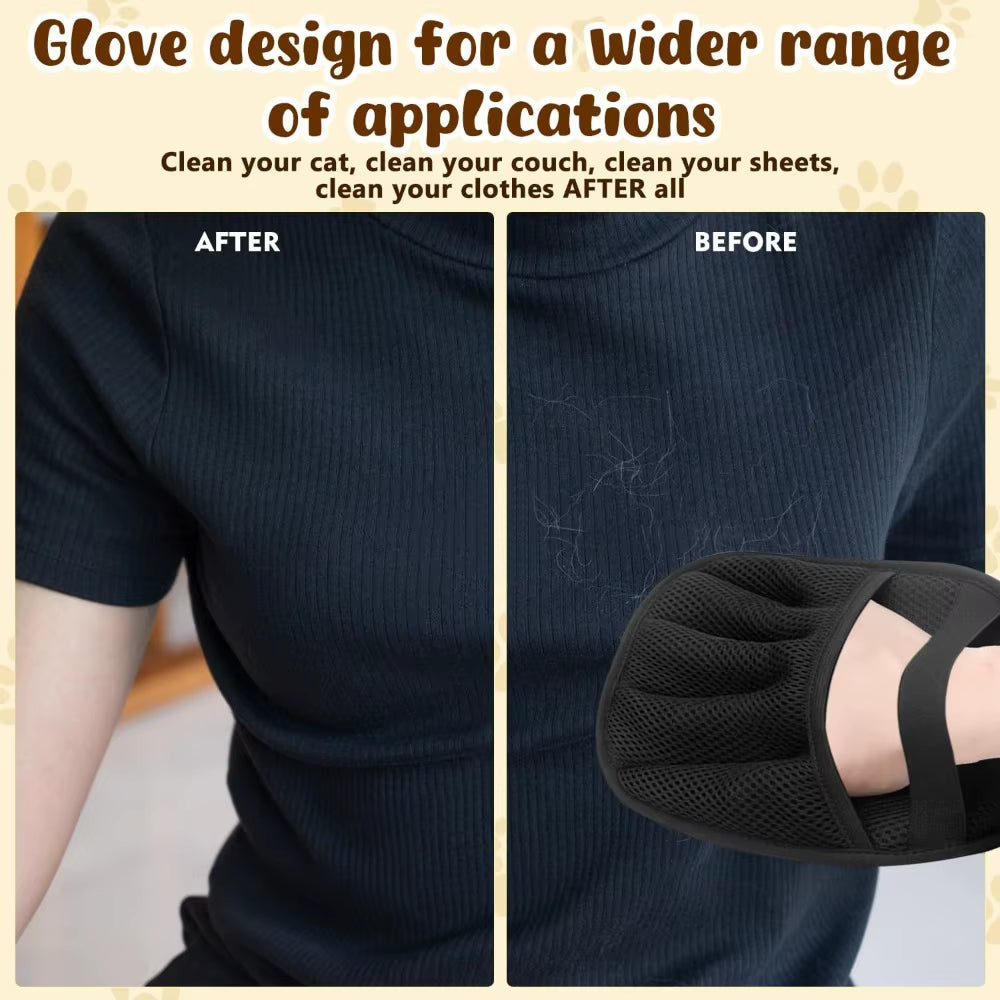 2 Pack Pet Hair Remover Gloves,2025 Upgraded Static Removal Gloves, for Pet Hair, Cat & Dog Hair Removal Tool for Couch,Furnitur