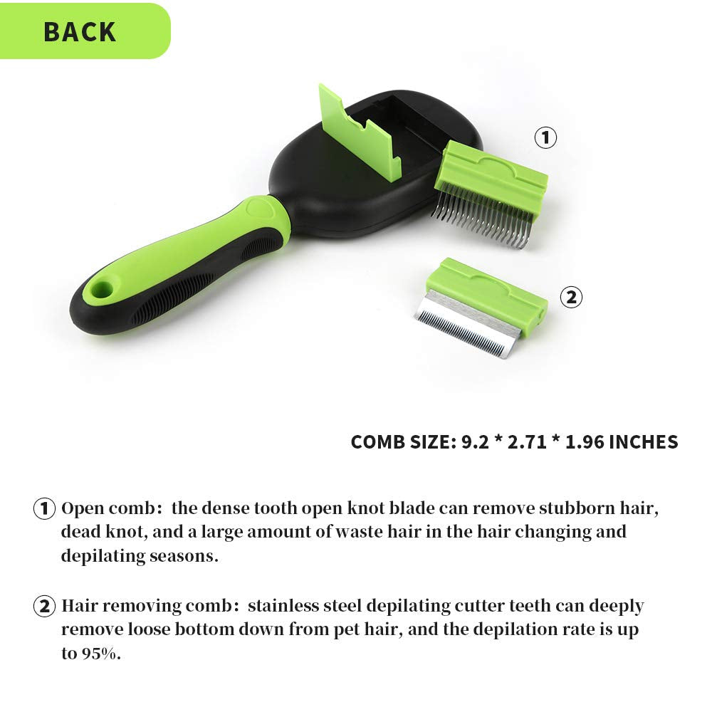 Dog & Cat Brush Pet Grooming - Self Cleaning Slicker Brush, Pet Brush for Shedding and Deshedding Tool