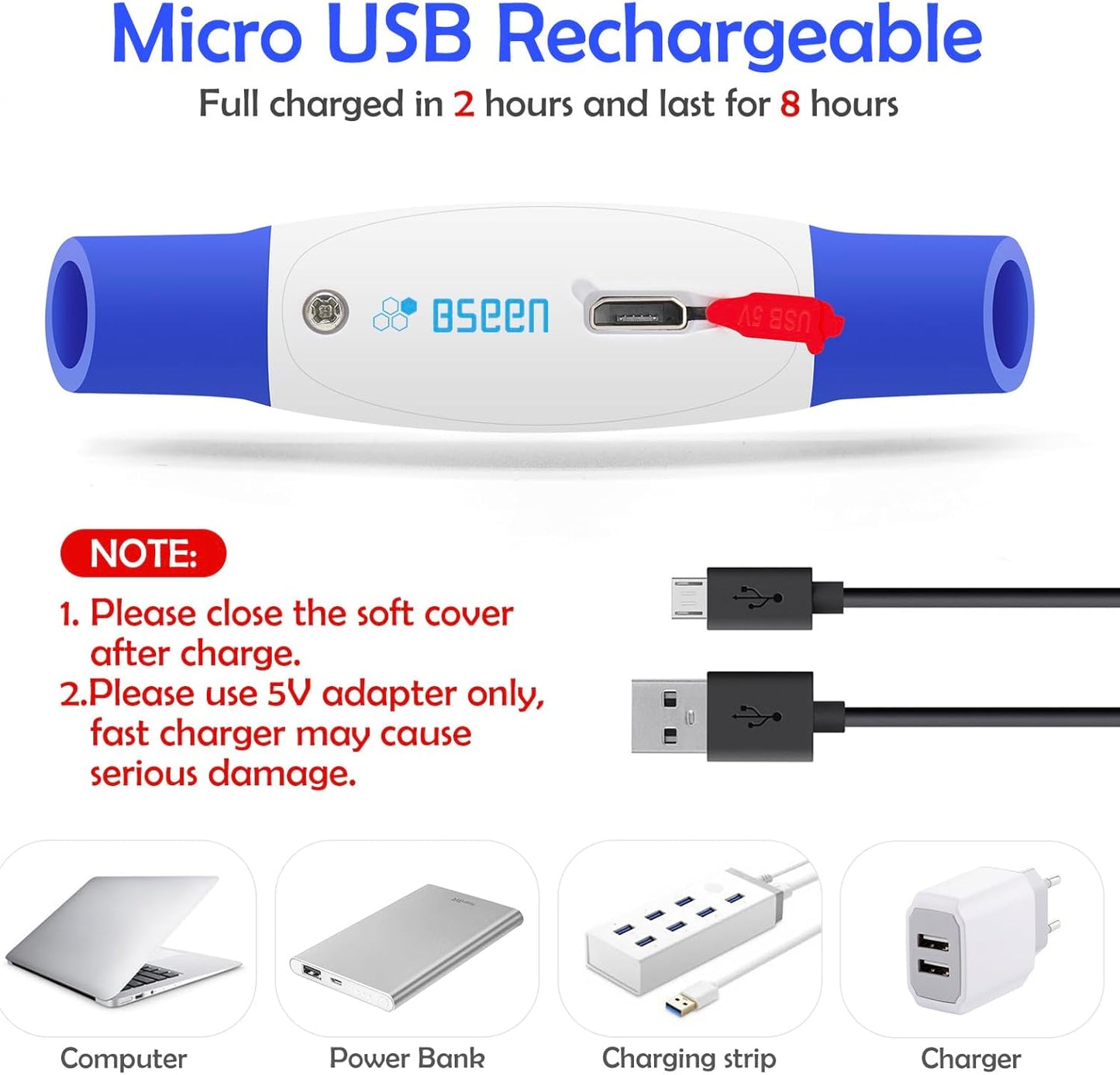 Light up Dog Collar, USB Rechargeable Flash Dog Necklace Light, Pet Safety Collar Makes Your Beloved Dogs Be Seen at Night for Small Medium Large Dogs(Blue)