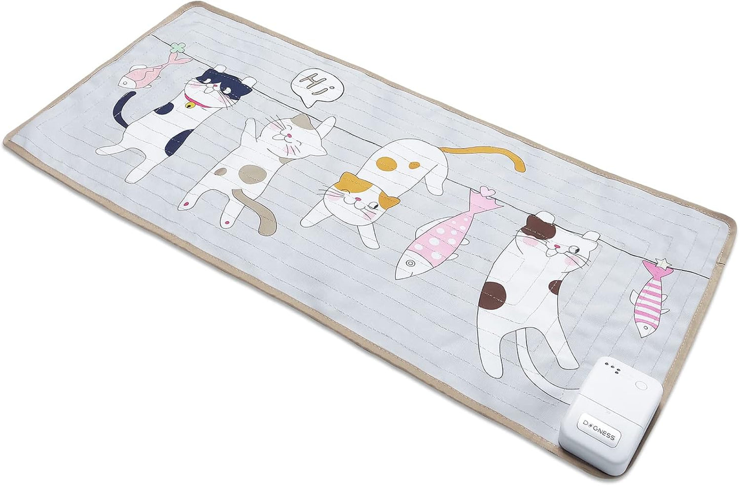 Shock Training Mat for Cats and Dogs, 31.5” X 15” Electric Polyester Printed Pet Repellent Mat, Touch Sensitive Pad for Indoor, Keeps Pets off Couch, Sofa, Counter-Cat Pattern