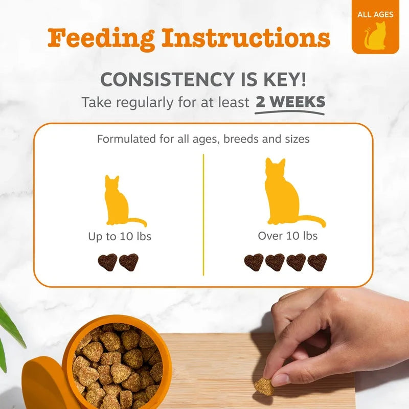 Calming Bites for Cats, for Calmness, Composure & Relaxation, Bacon 30 Ct