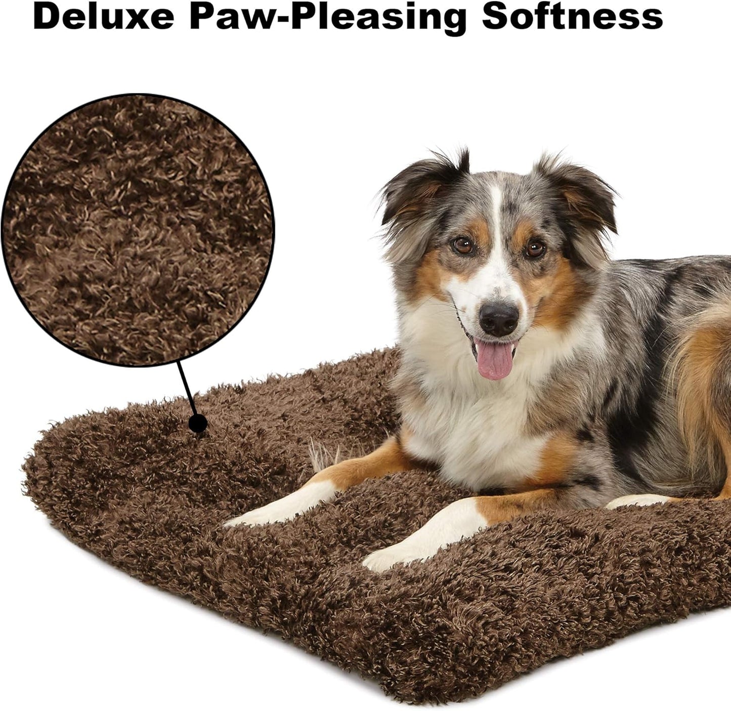 Small Quiettime Deluxe Coco Chic Pet Bed, Ultra-Soft & Overstuffed, Machine Washable, Fits 24-Inch Crate