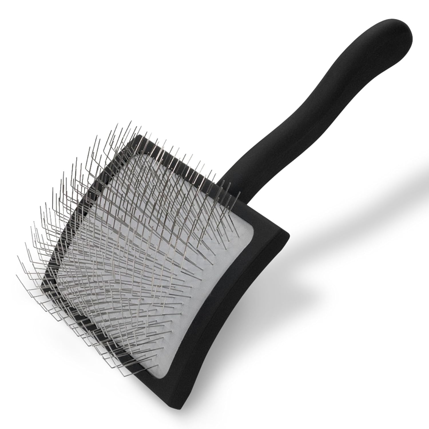 Big K Dog Slicker Brush for Dogs (Goldendoodles, Labradoodles, Poodles), Groom like a Professional, Fluff Detangle Style, Saves Time Energy, Black, Large