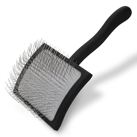 Big K Dog Slicker Brush for Dogs (Goldendoodles, Labradoodles, Poodles), Groom like a Professional, Fluff Detangle Style, Saves Time Energy, Black, Large