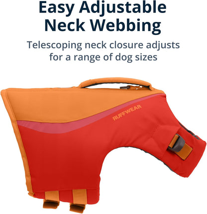 , Float Coat Dog Life Jacket, Premium Buoyancy Swim Vest with Lift Handle, Secure Fit & Reflective Trim, Adjustable Flotation for Swimming, Boating, & Outdoor Adventures, Red Sumac, Small