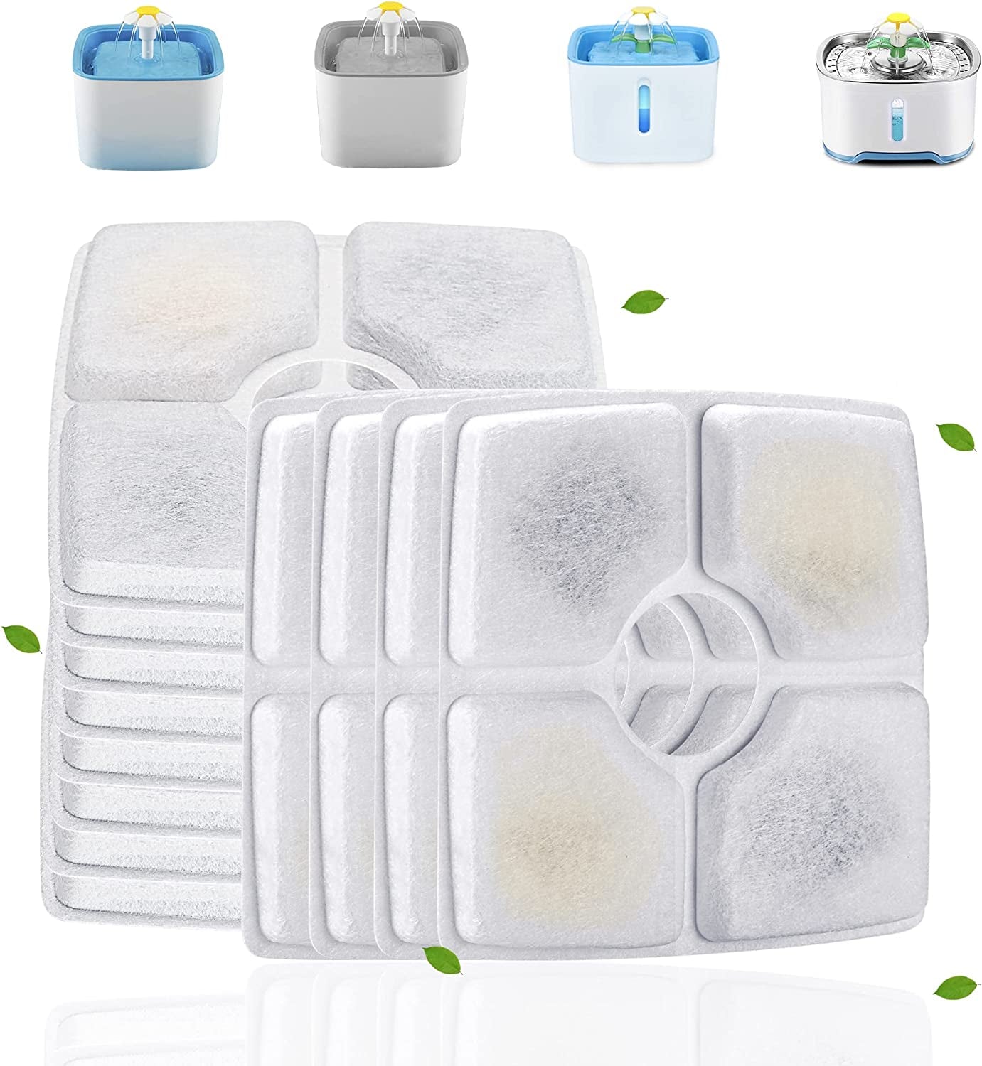 Cat Water Fountain Filters,  Cat Fountain Filter Replacement, for Square Cat Water Fountain inside (12 Pack)