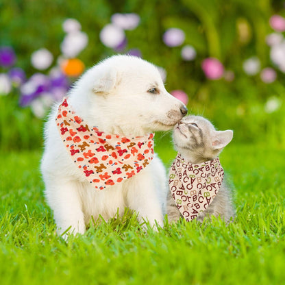 12 Piece Dog Bandanas Plaid Dog Scarf Pet Triangle Bibs Adjustable Accessories Bulk Kerchief Buffalo Plaid Bandanas Decor for Small or Medium Cat Dog Pet (Animal Letter)