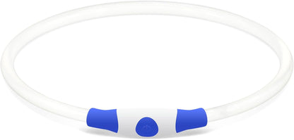 Light up Dog Collar,  USB Rechargeable Flash Dog Necklace Light, Pet Safety Collar Makes Your Beloved Dogs Be Seen at Night for Small Medium Large Dogs(Blue)