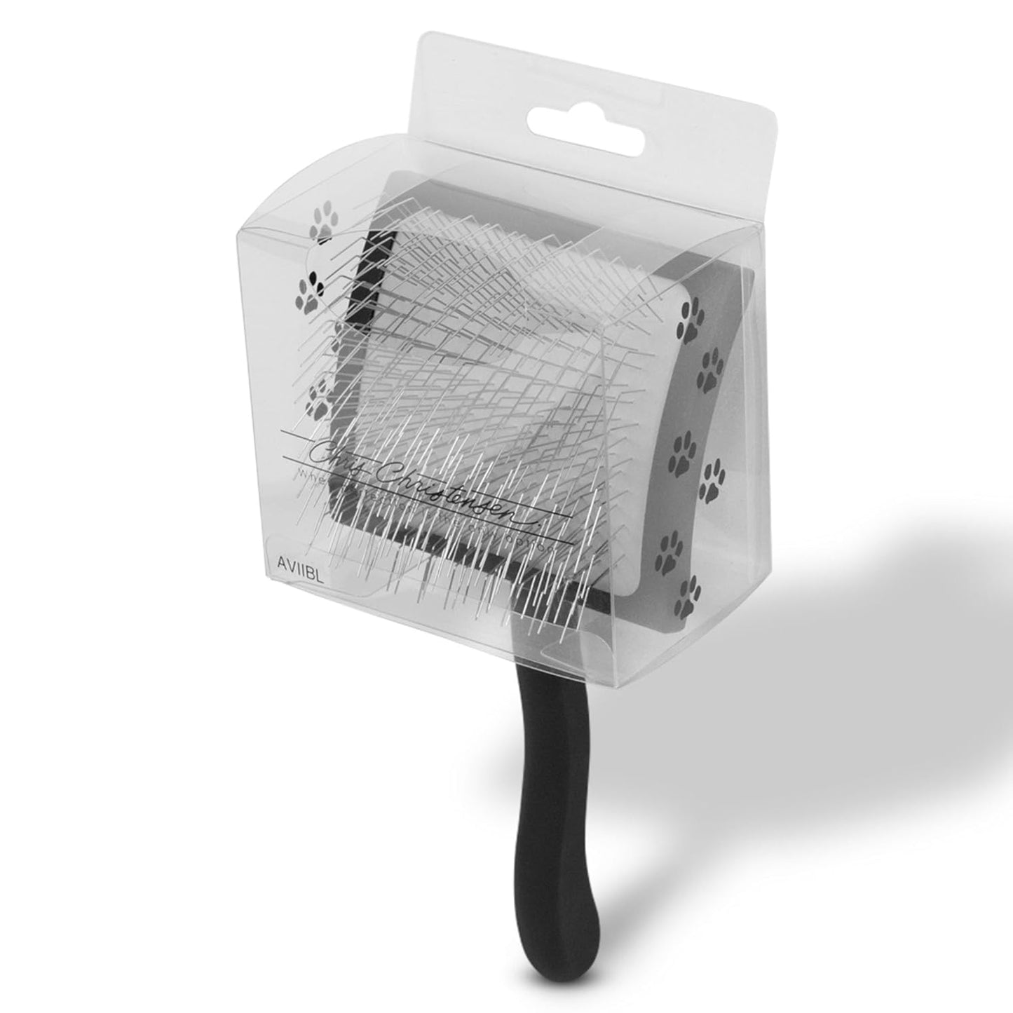 Big K Dog Slicker Brush for Dogs (Goldendoodles, Labradoodles, Poodles), Groom like a Professional, Fluff Detangle Style, Saves Time Energy, Black, Large