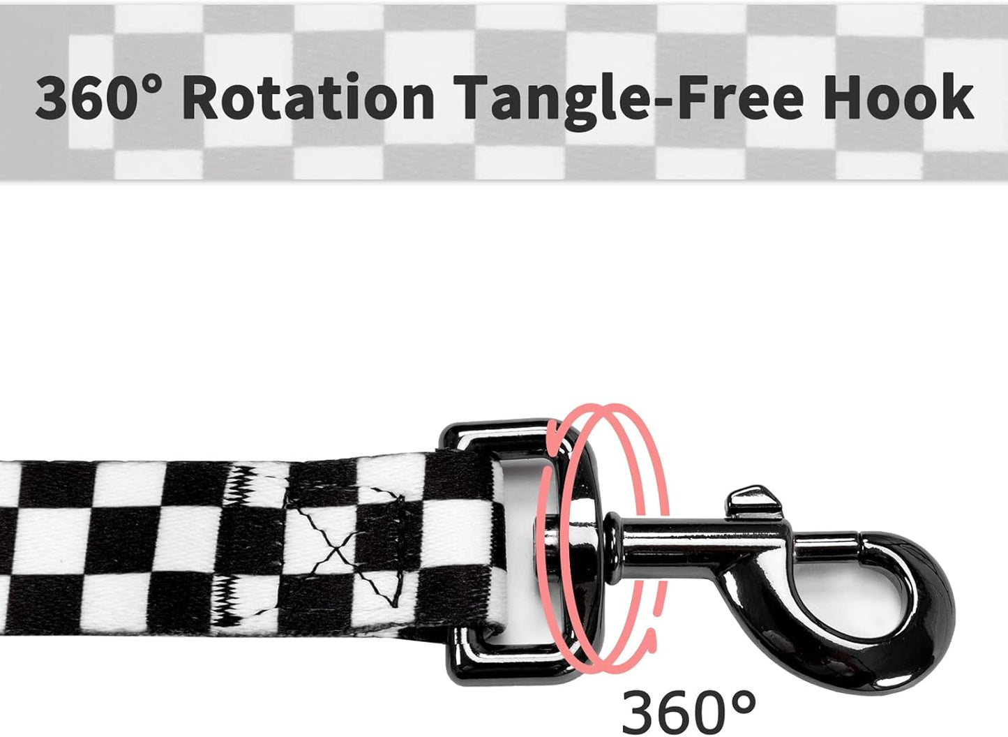 Dog Collar and Leash Set for Daily Outdoor Walking Running Training, Chess Board Design for Large Boys Girls Dogs Cats Pets, L-Up to 80LBS