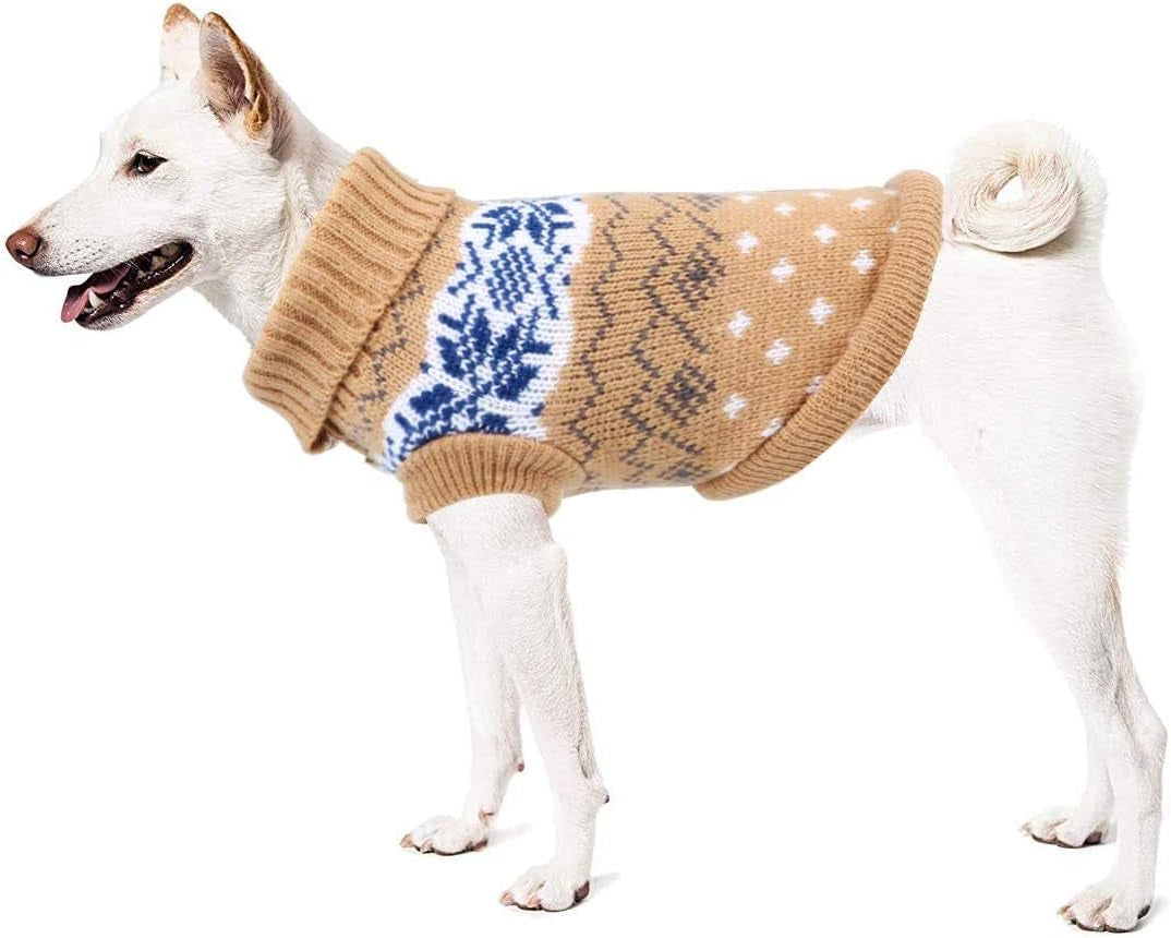 Dog Pet Sweater,Winter Warm Puppy Clothes Soft Coat Dog Costume Pullover Pet Apparel for Small Medium Dogs Cats