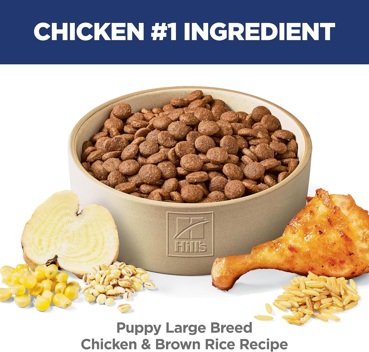 Puppy, Large Breed Puppy Premium Nutrition, Dry Dog Food, Chicken & Brown Rice, 15.5 Lb Bag