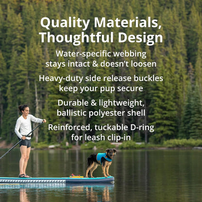 , Float Coat Dog Life Jacket, Premium Buoyancy Swim Vest with Lift Handle, Secure Fit & Reflective Trim, Adjustable Flotation for Swimming, Boating, & Outdoor Adventures, Red Sumac, Small