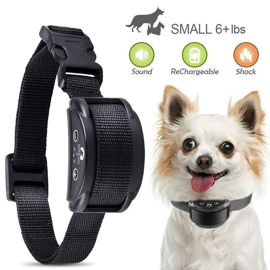Designice Rechargeable anti No Barking Collar Electric Shock Dog Pet Bark Training Collar