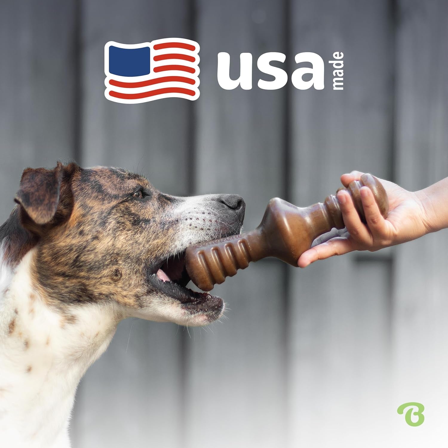 Zaggler Rolling Dog Chew Toy for Aggressive Chewers, Real Chicken, Made in USA, Medium