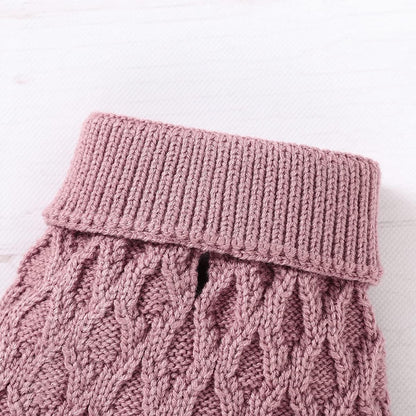 Knitted Braid Turtleneck Sweater Knitwear Warm Outerwear for Dogs & Cats