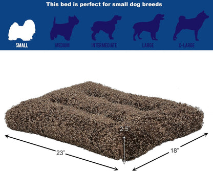 Small Quiettime Deluxe Coco Chic Pet Bed, Ultra-Soft & Overstuffed, Machine Washable, Fits 24-Inch Crate