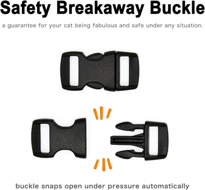 Sushi Cat Collar Bow Set, Breakaway Safety Collar, Wedding/Birthday Bowtie Collar for Kitten