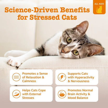 Calming Bites for Cats, for Calmness, Composure & Relaxation, Bacon 30 Ct