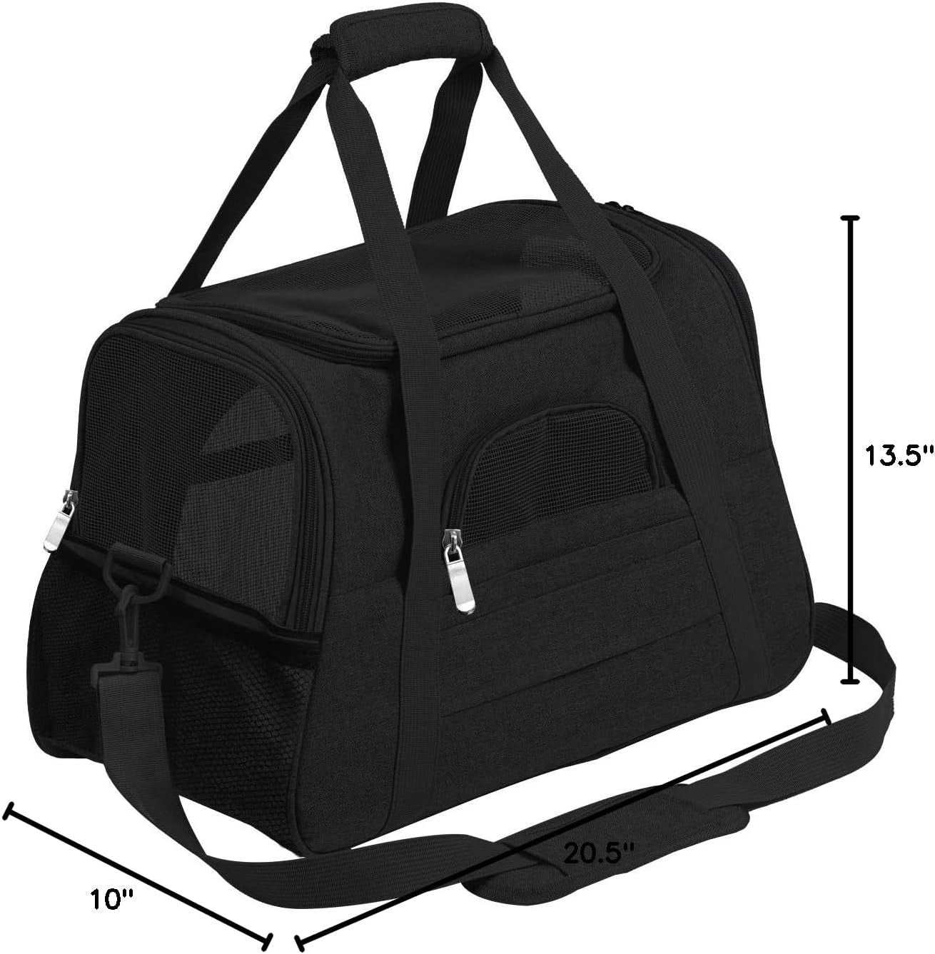 Cat Carrier Dog Carrier for Medium Dogs Dog Travel Crate Soft Slided Collapsible Pet Travel Carrier, Large (20.5" W X 13.5" H X 10" D)