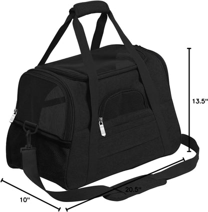 Cat Carrier Dog Carrier for Medium Dogs Dog Travel Crate Soft Slided Collapsible Pet Travel Carrier, Large (20.5" W X 13.5" H X 10" D)