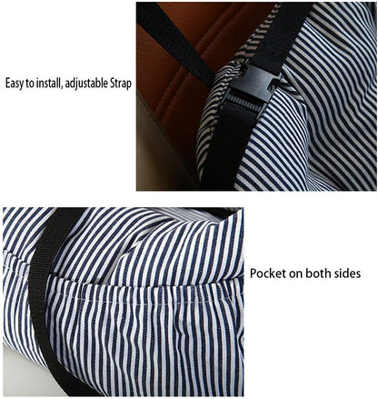 Dog Car Seat Pet Booster Seat Travel Safety Dog Bed for Car with Storage Pocket