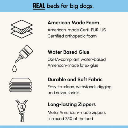 Barker Beds Headrest Extra Large Dog Bed (XL, Chocolate) – 7" Thick Soft & Comfortable Orthopedic Cushion – XL Dog Bed – Washable Microsuede Cover – Made in USA