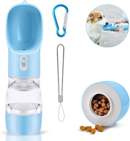 Portable Dog Water Bottle Pet Drinking Bottle Leak Proof Portable Puppy Water Bottle Dispenser and Cats Water Bottle for Walking Traveling Hiking (Blue/258Ml)