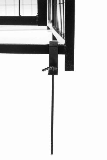 Welded Wire Dog Kennel, Indoor & Outdoor Use, Waterproof Cover Included, Black, 8 Ft X 4 Ft X 6 Ft