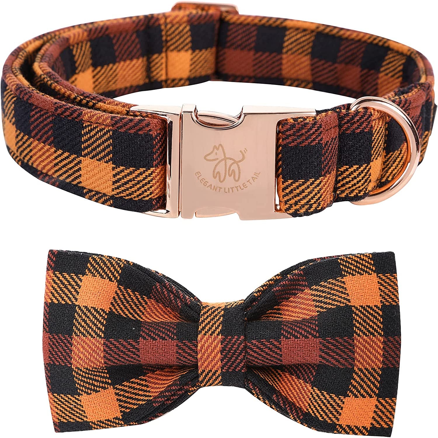 Dog Collar with Bow, Bowtie Dog Collar, Adjustable Fall Dog Collars for Small Medium Large Dogs