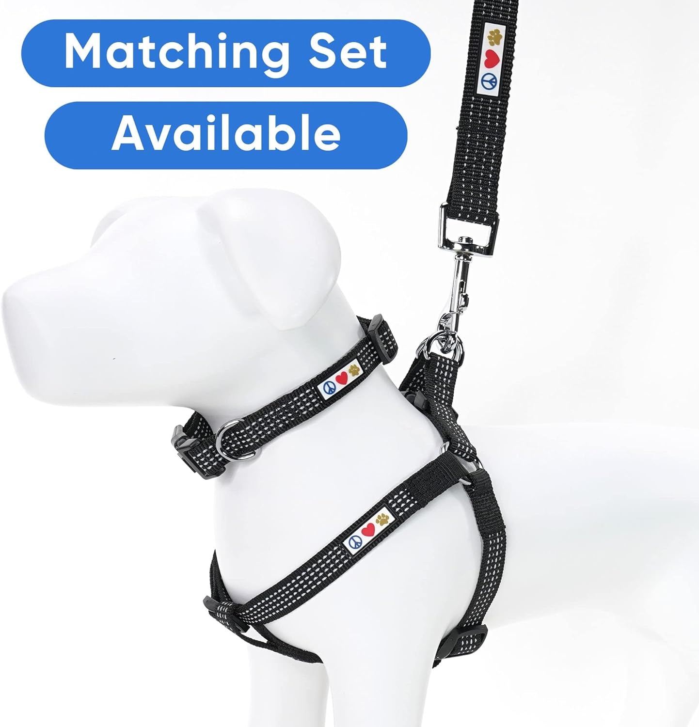 Pet / Puppy 6 - Feet Reflective Dog Leash Extra Small / Small 5/8 Inch Black Matching Collar and Harness Sold Separately.