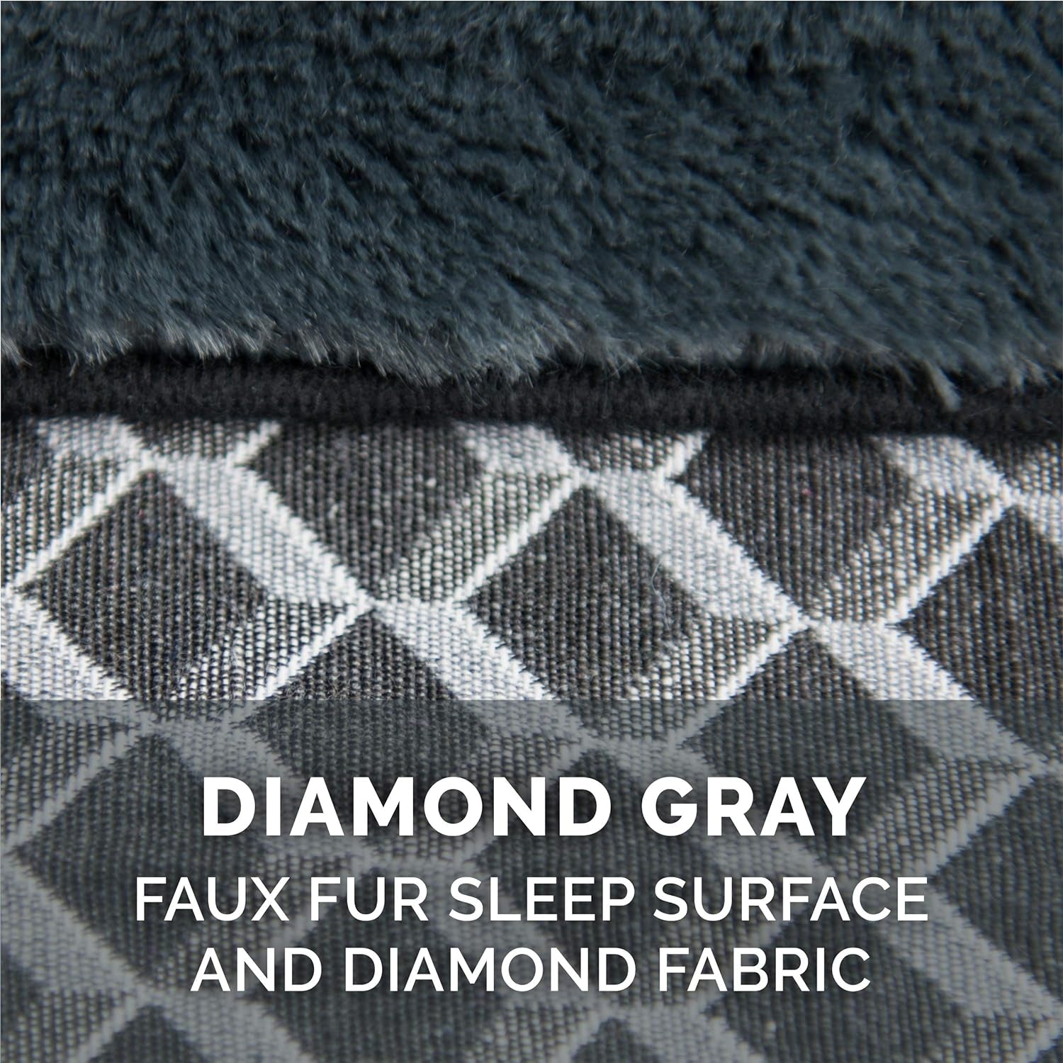 Replacement Dog Bed Cover Comfy Couch Plush & Décor Sofa-Style, Machine Washable - Diamond Gray, Jumbo (X-Large)