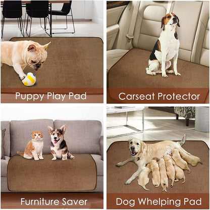 Washable Pee Pads for Dogs 65"X45"/72"X72" Extra Large 72"X72" Reusable Puppy Pads Waterproof Pet Training Pads, Non-Slip Dog Mats Fast Absorbent Whelping Pads for Playpen Mat