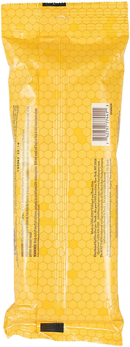 Multipurpose Dog Wipes with Honey, 98% Natural Origin Formulas, Hypoallergenic Dogs Wipe, Canine Cleaning Sheets for Paws and Butt, 3 Pk, 50Ct