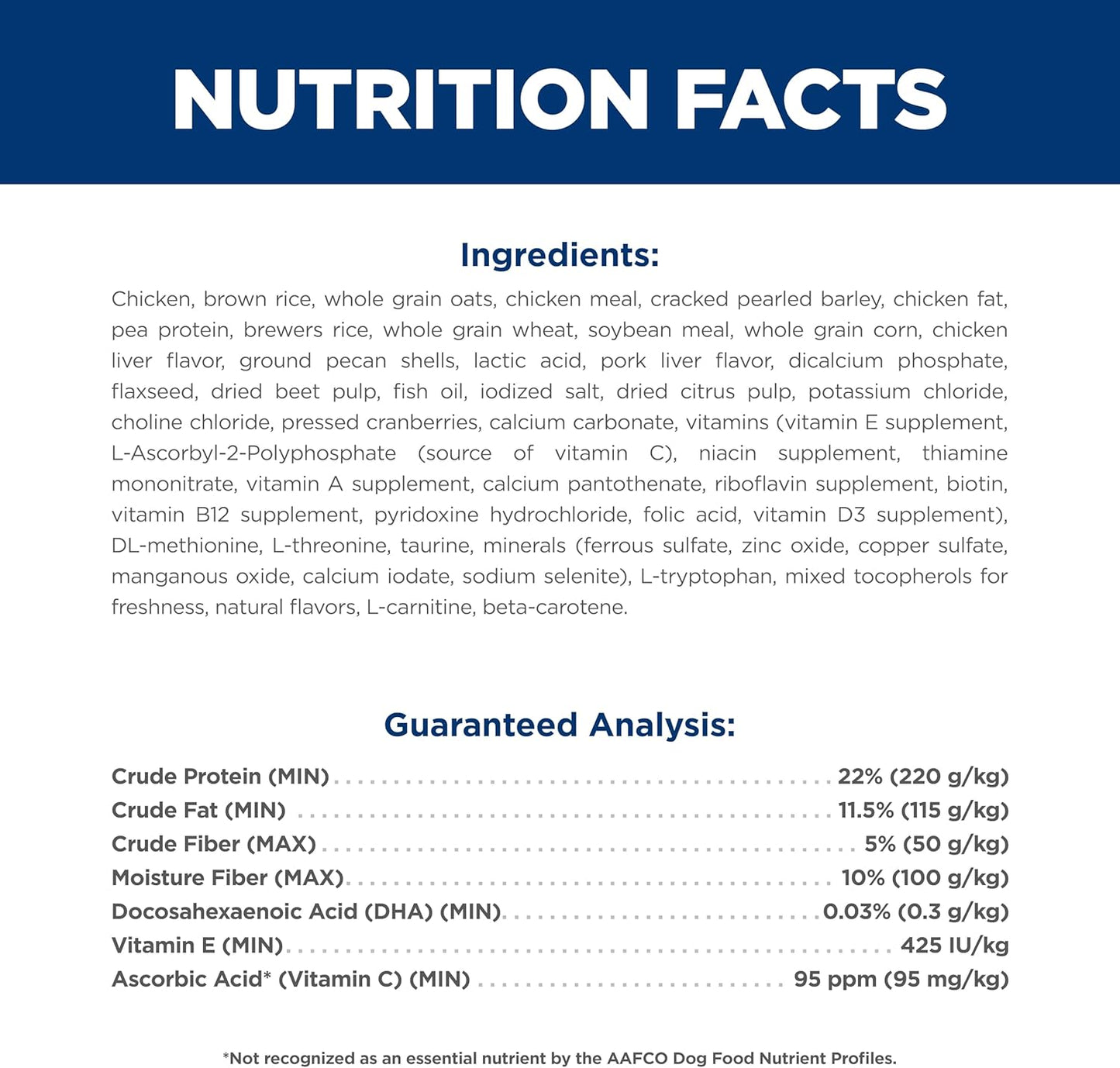 Puppy, Large Breed Puppy Premium Nutrition, Dry Dog Food, Chicken & Brown Rice, 15.5 Lb Bag