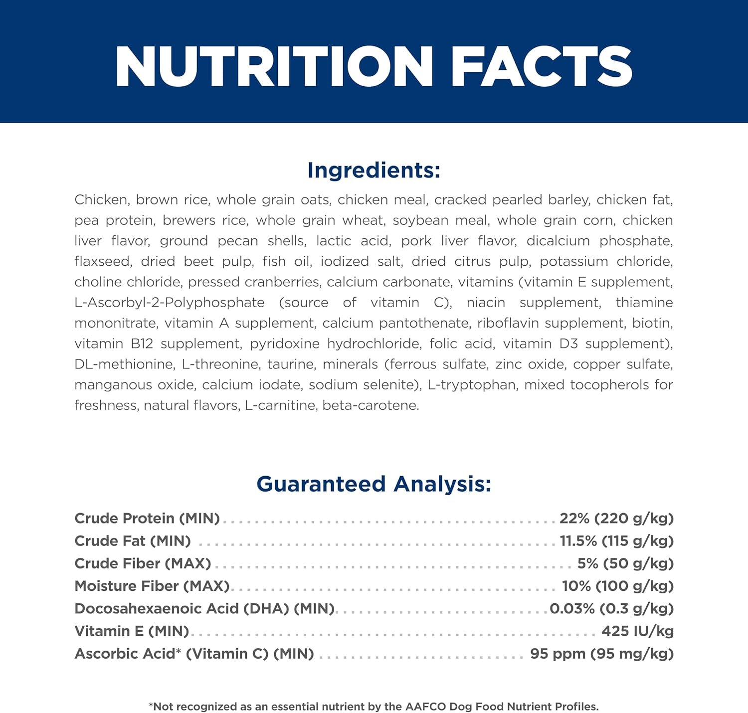 Puppy, Large Breed Puppy Premium Nutrition, Dry Dog Food, Chicken & Brown Rice, 15.5 Lb Bag