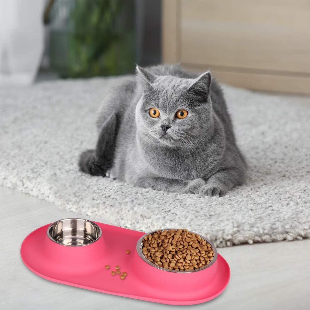 Slow Feeder Dog Bowls Insert, Soft Silicone Slow Eating Puppy Food Bowl for Small Medium Large Breed Dogs,Perfect with Stainless Steel Plastic Glass Ceramic Dog Bowls