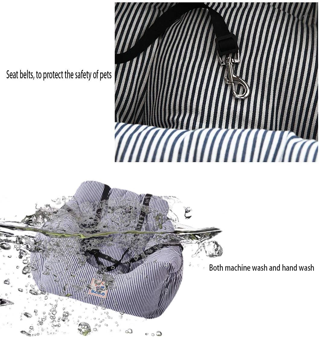 Dog Car Seat Pet Booster Seat Travel Safety Dog Bed for Car with Storage Pocket